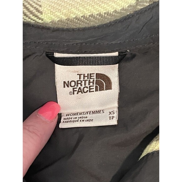 The North Face Valley Twill Flannel Shirt Womens XS Yellow Plaid Shacket - Picture 3 of 8